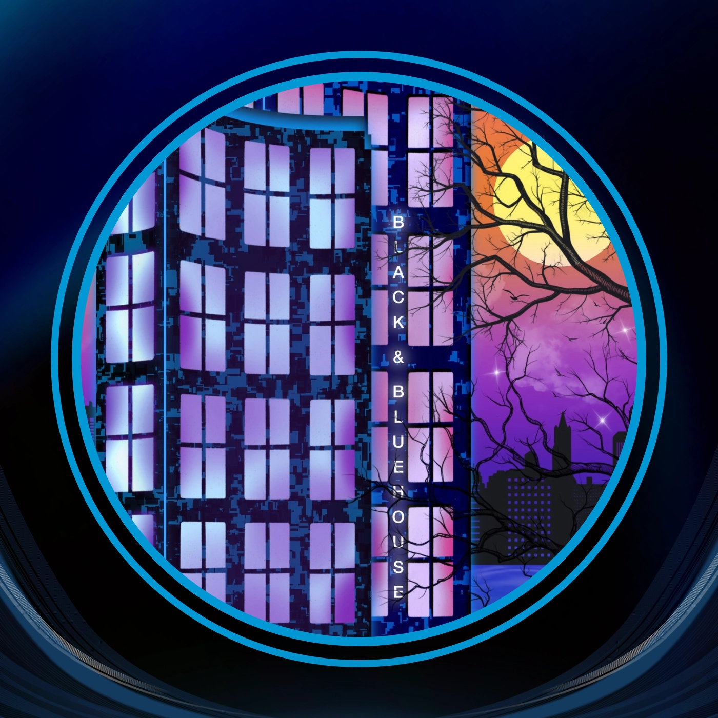 Black & Blue House Wall Art