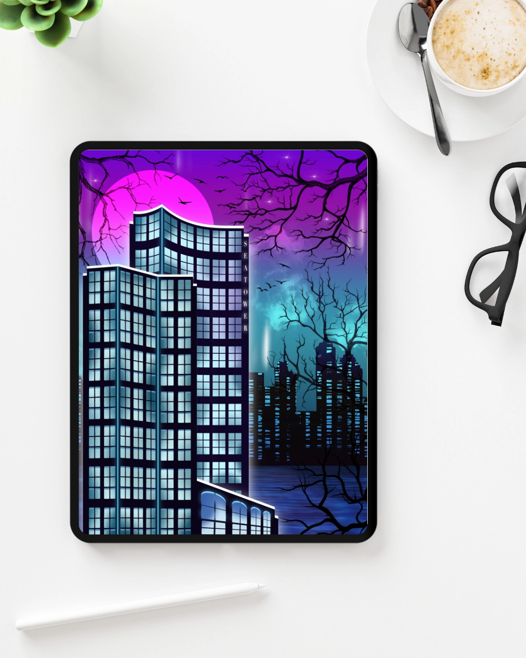 LYX Inspire - City Bild erstellt mit Procreate