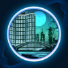 Moonlit Emerald City – Futuristische Skyline bei Nacht - Lumaryxion